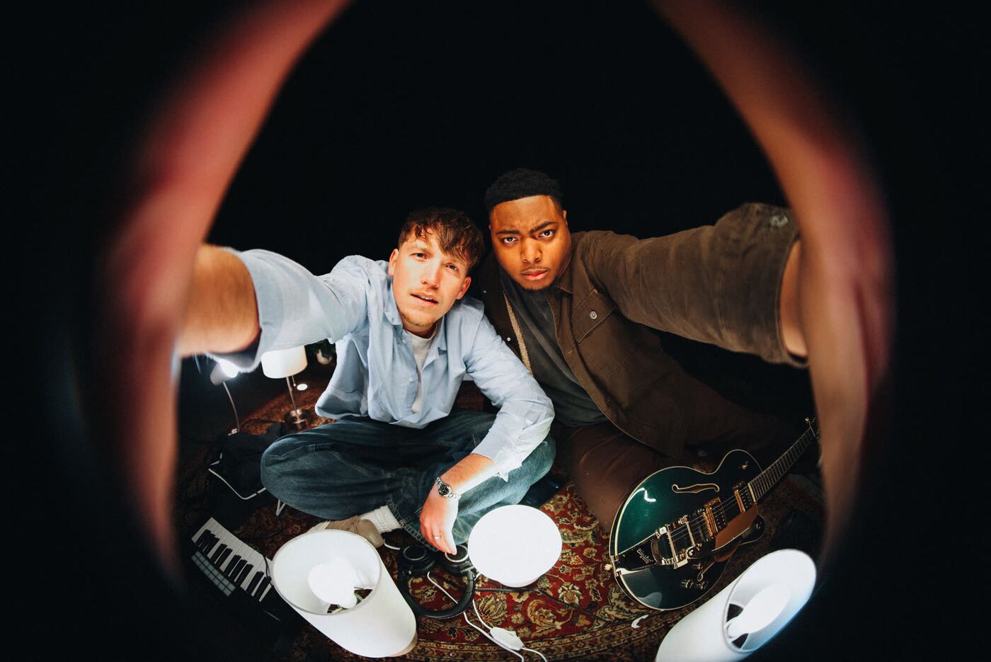 Jude and Sincer through a fisheye lens