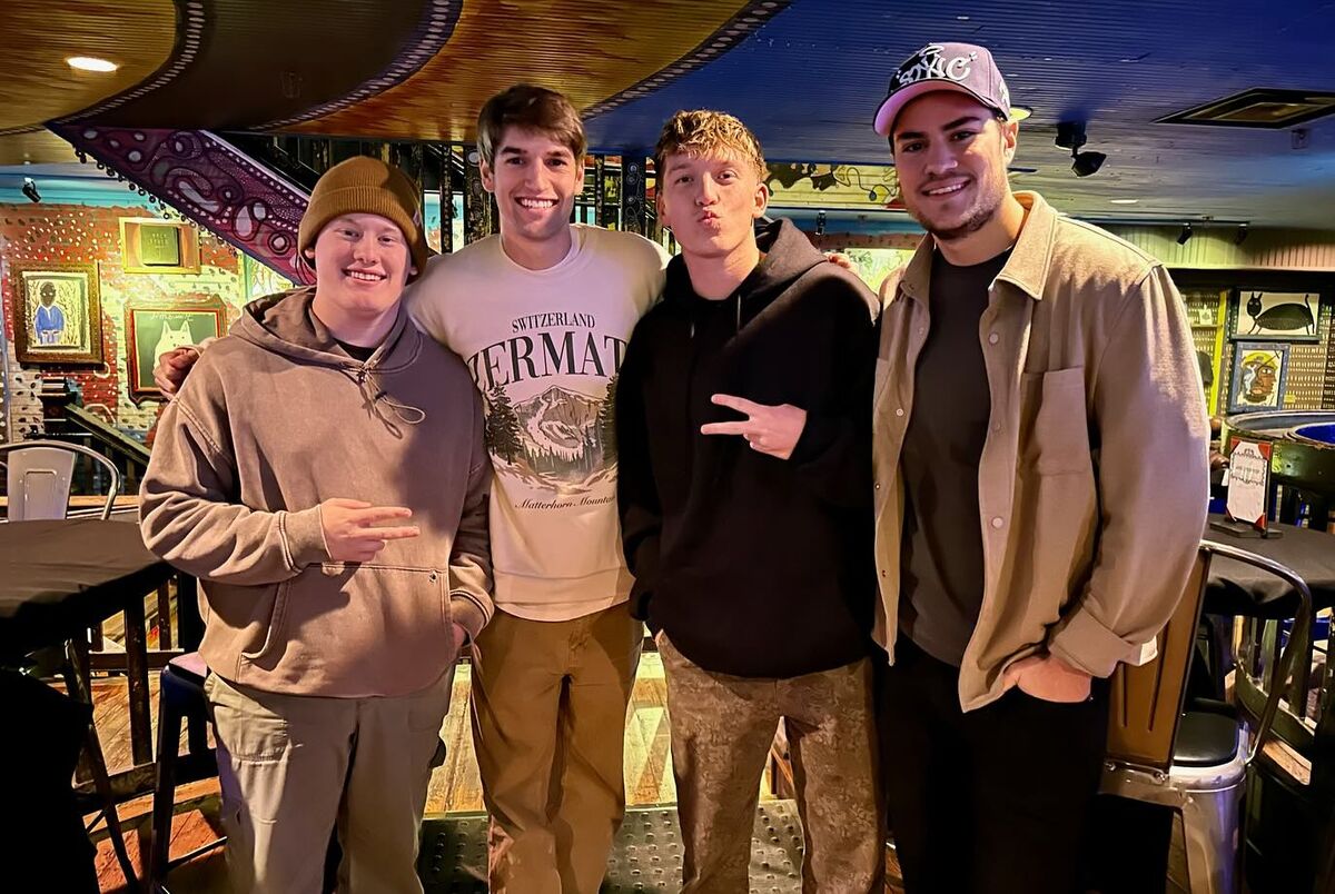Jude with John Michael Howell, Cooper Hill and Graham