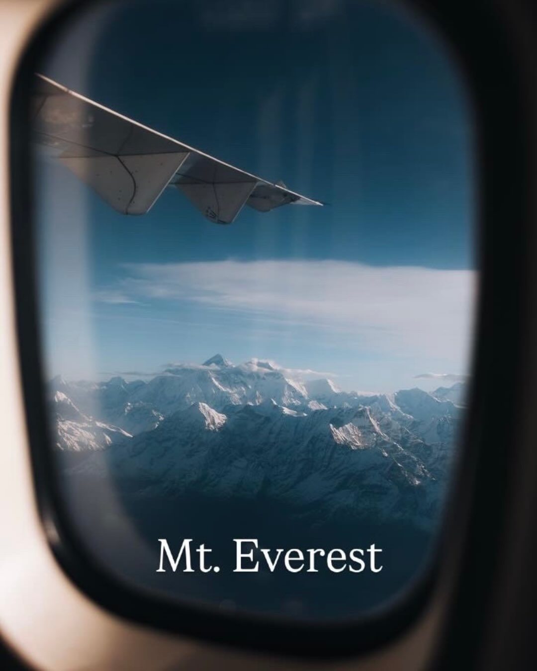 Flying past Everest, Nepal