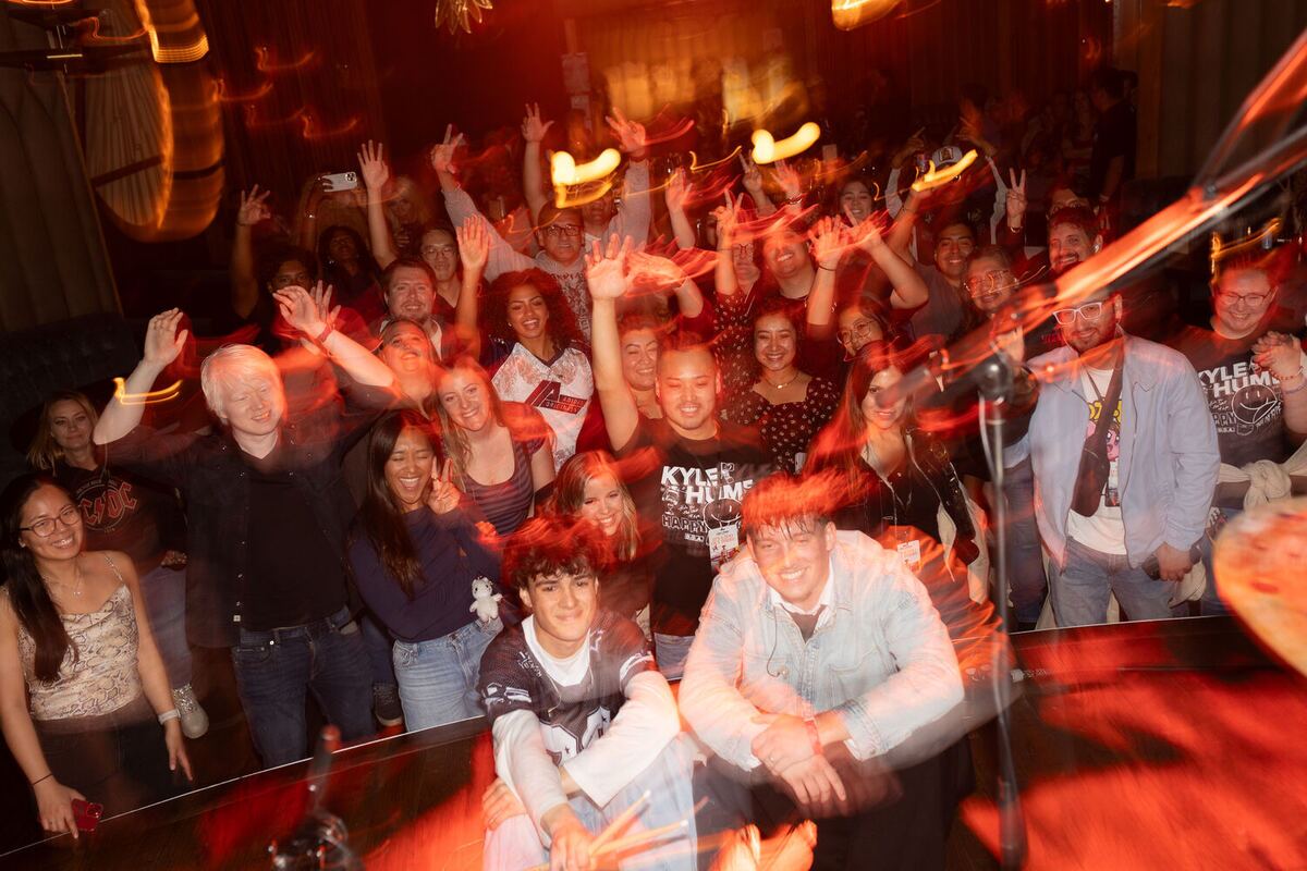 The crowd in Los Angeles