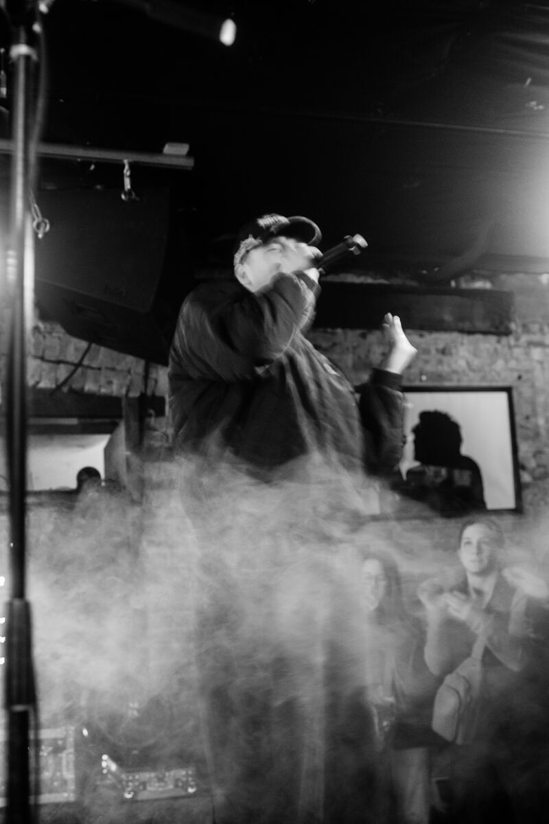 Jude in the fog in Seattle